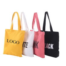 wholesale organic handle luxury korean printing canvas tote bag Foldable cotton Shopping bags